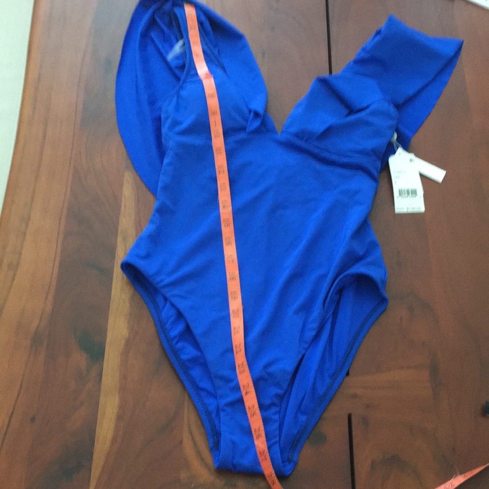 NWT Trina Turk one piece ruffle trim swimsuit S M 6 8 - Picture 10 of 15